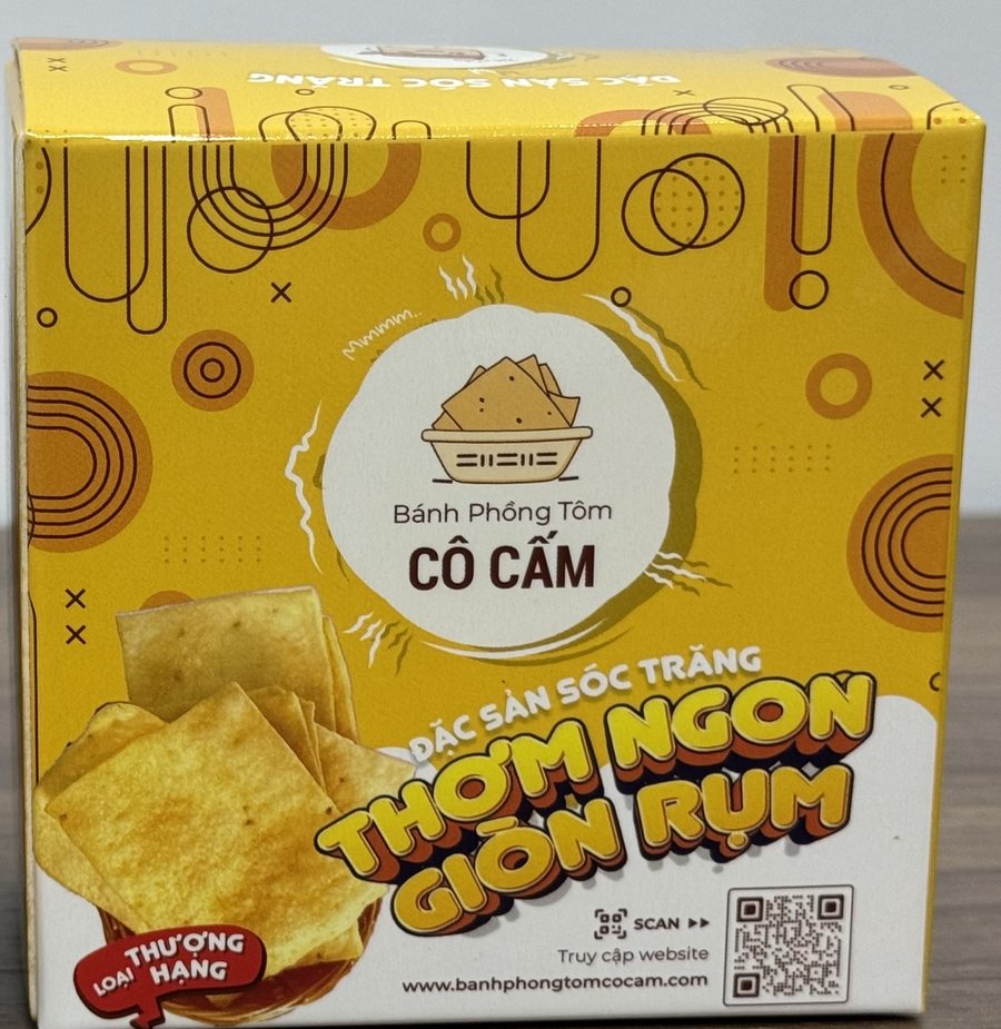 Thượng Hạng Hộp vàng bánh phồng tôm Cô Cấm